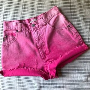 1980s Vintage Esprit Ombré Faded Denim Cutoffs